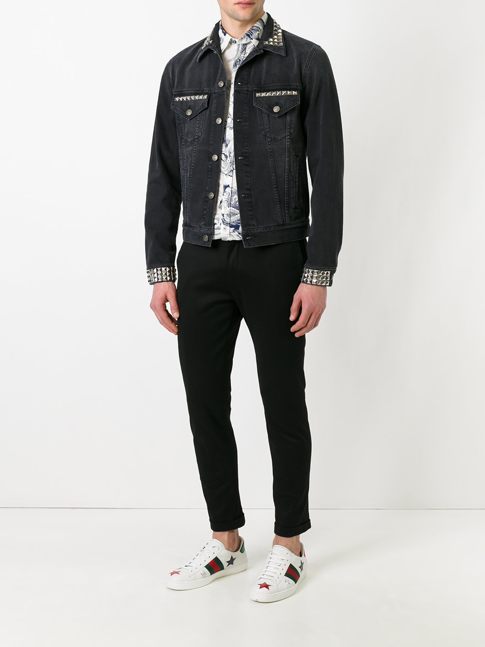 studded denim jacket