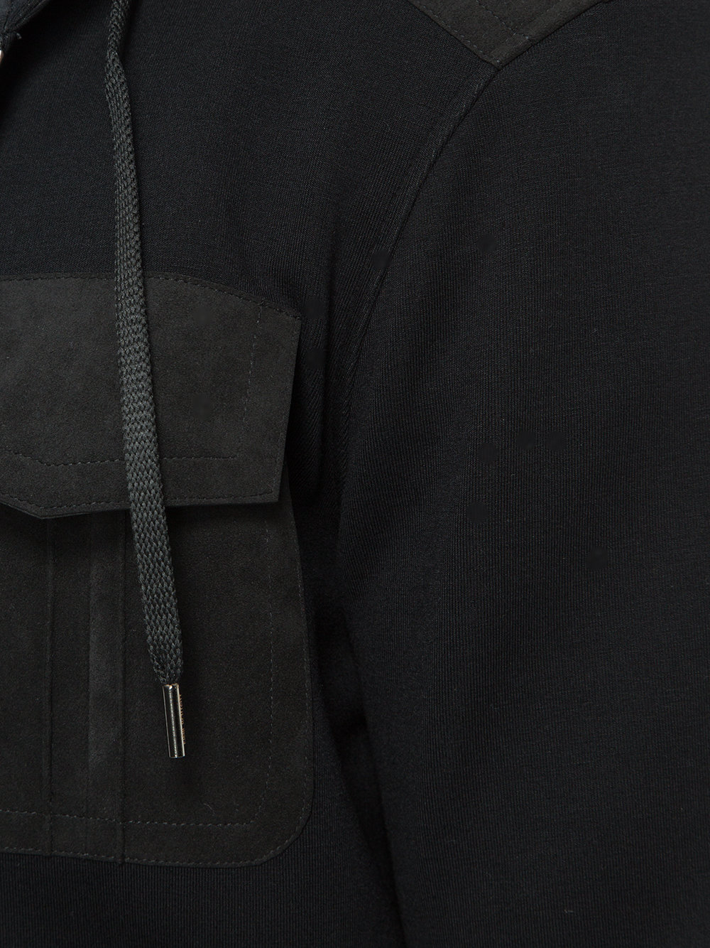 chest pockets zipped hoodie