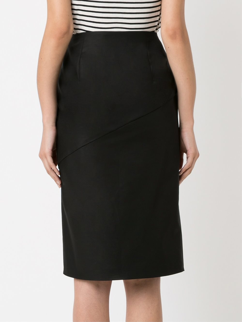 high-waisted pencil skirt