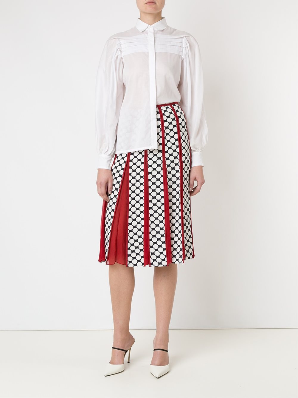 printed midi skirt