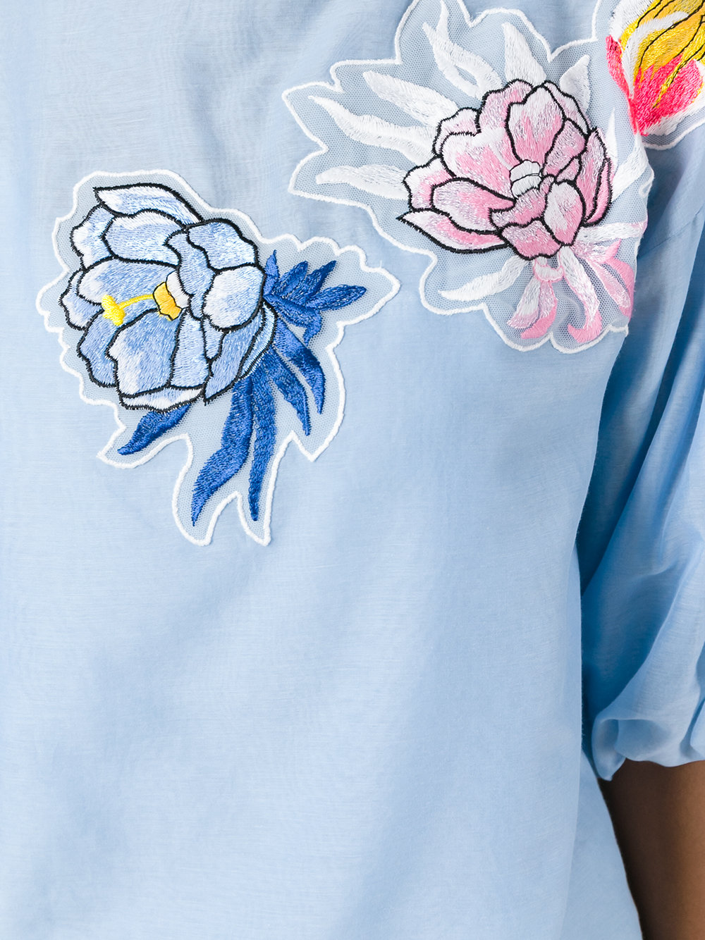 embroidered patches top