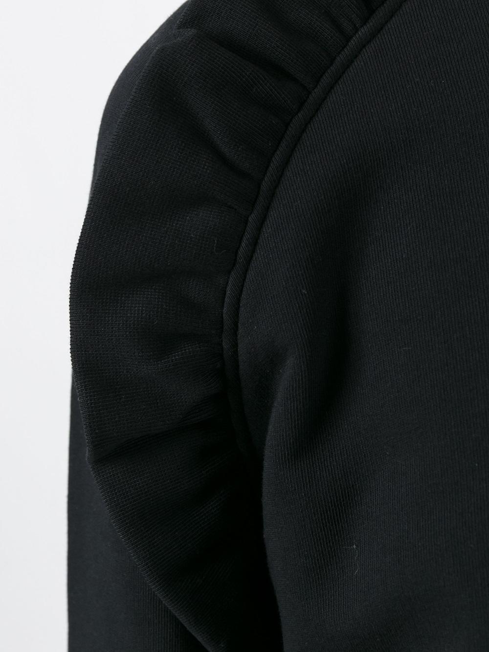 ruffled detail sweatshirt