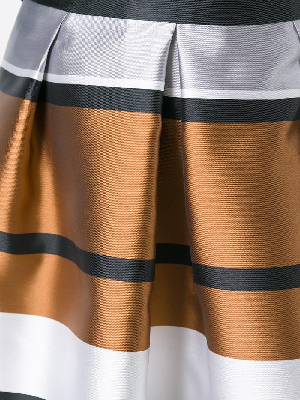 metallic A-line skirt