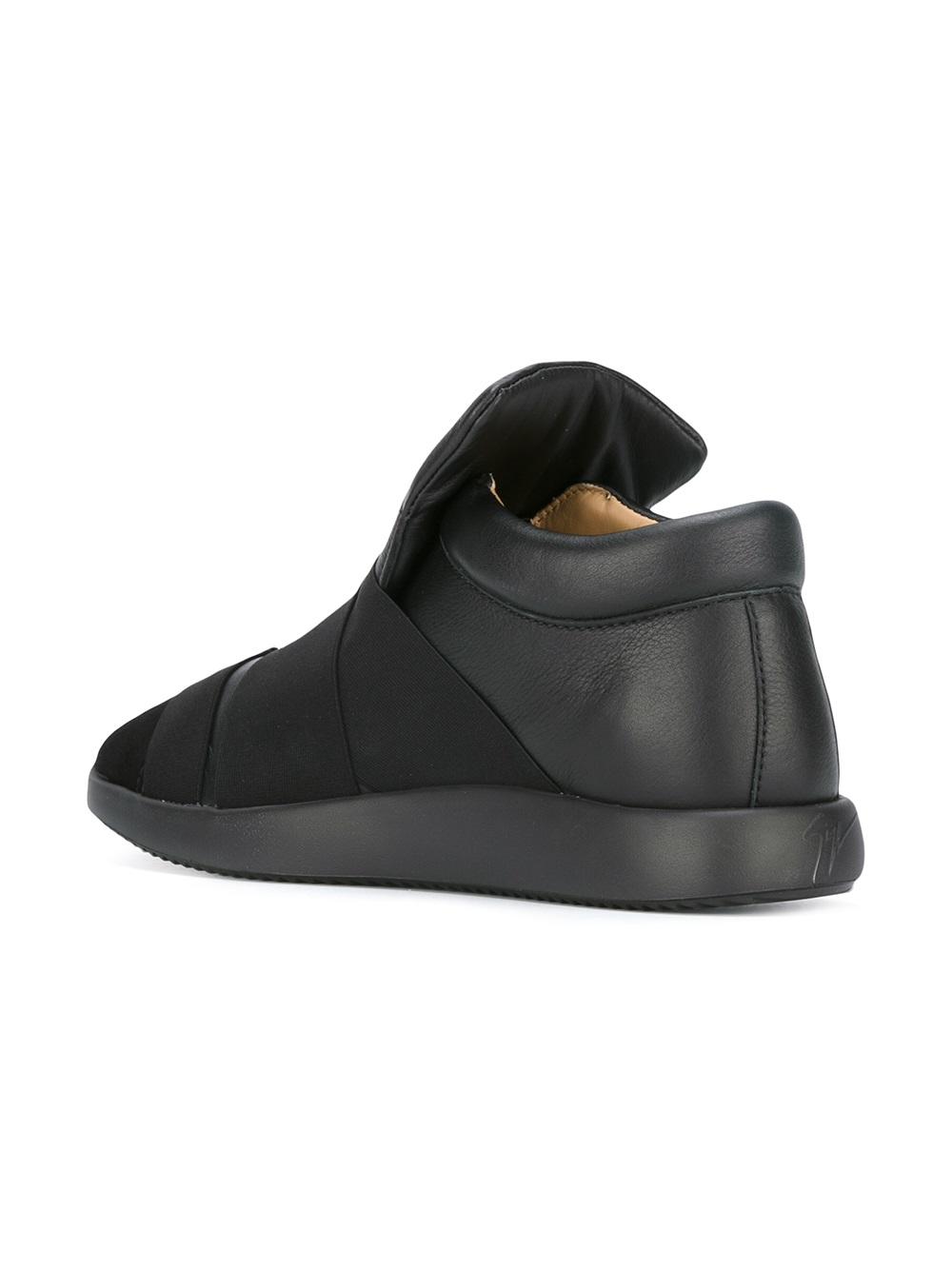 laceless mid-top sneakers