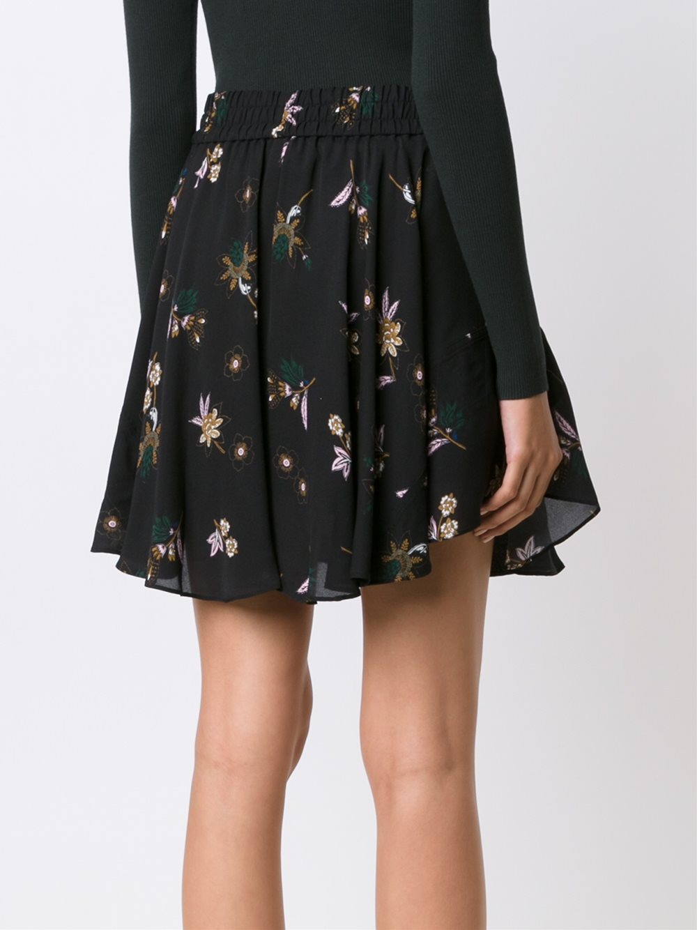 floral print pleated skirt