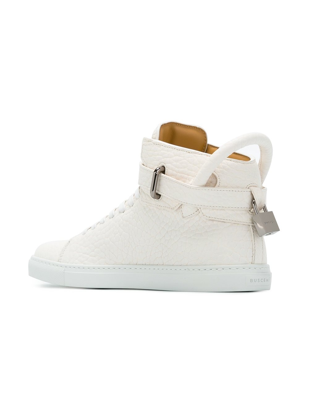 buckled hi-top sneakers