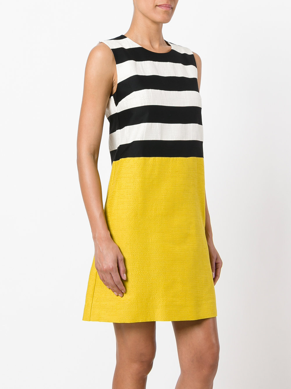 striped flared dress