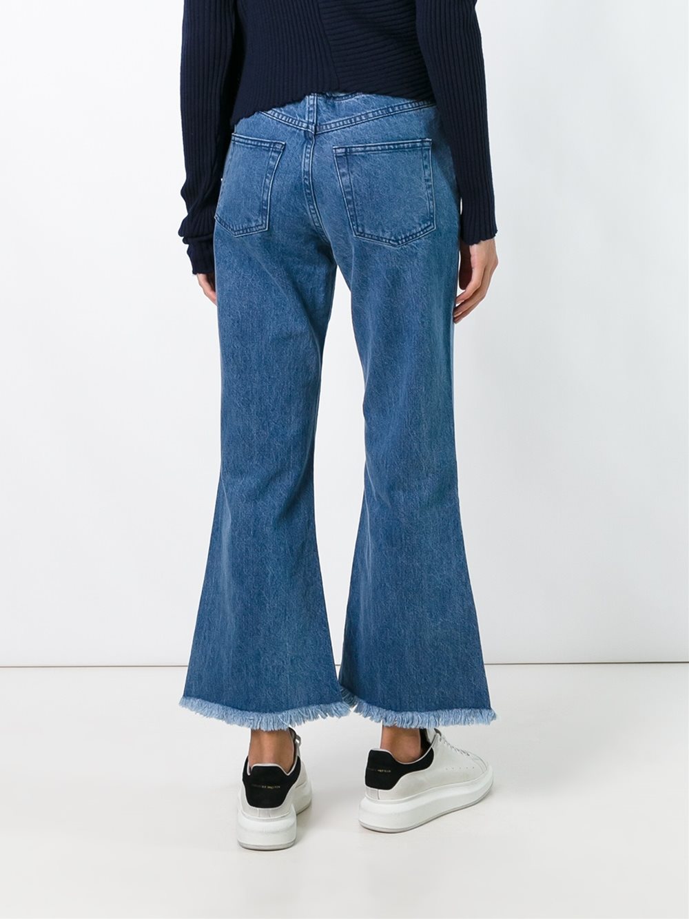 cropped flared jeans