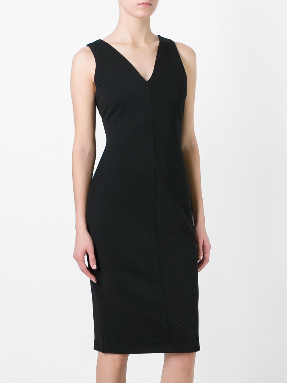 knitted v-neck dress