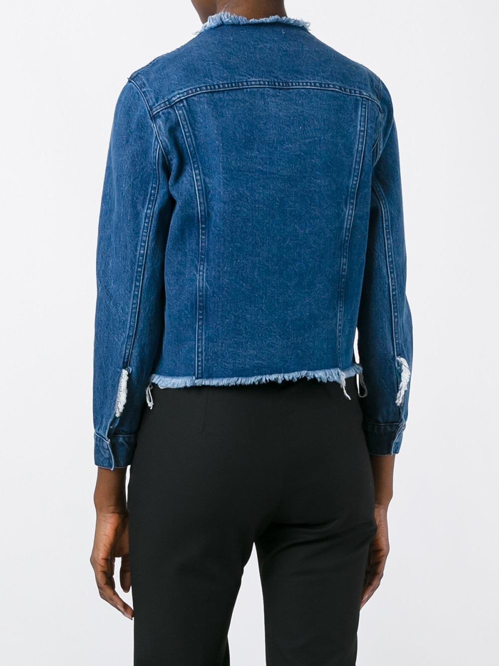 raw-edge denim jacket 