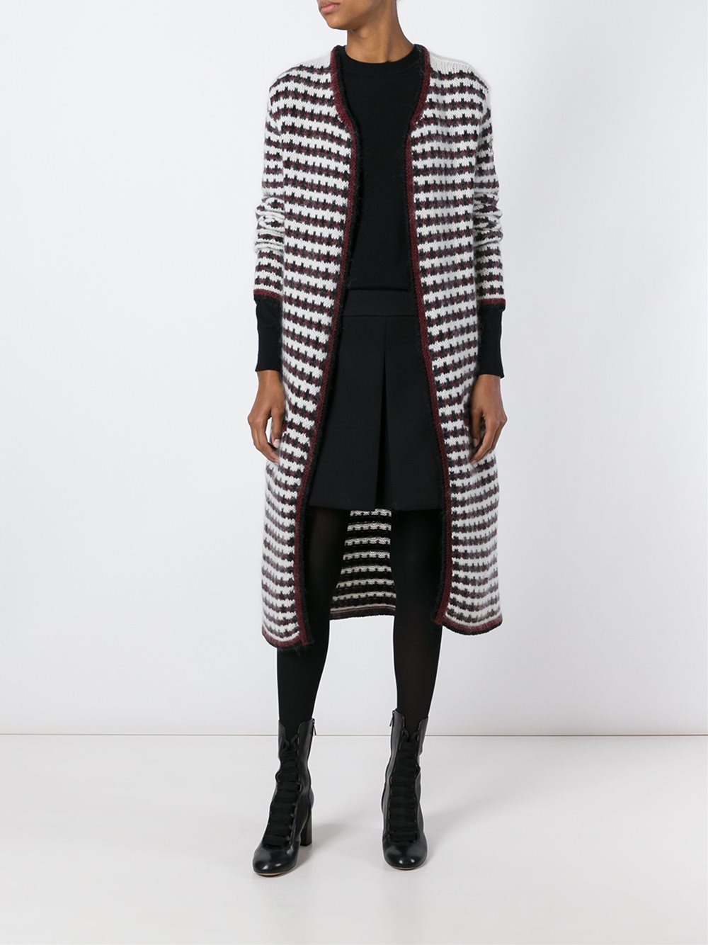 woven long cardi-coat
