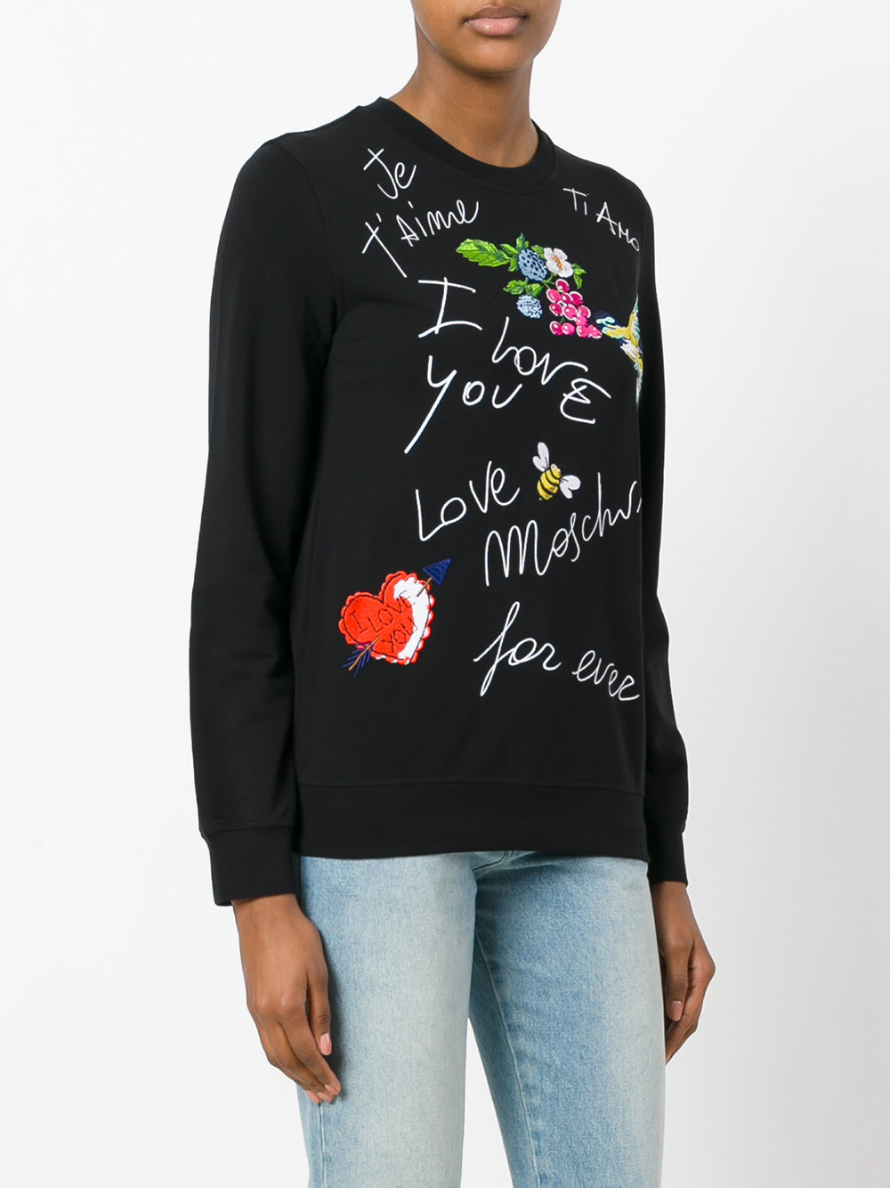 multi-patches sweatshirt