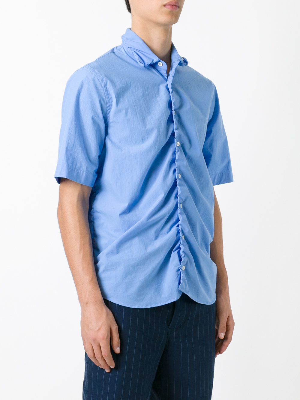 ruched short sleeve shirt