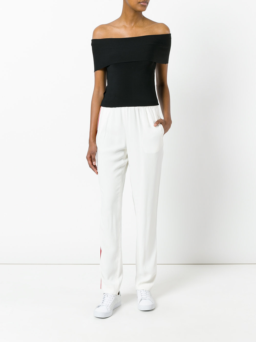 contrast stripe trousers 