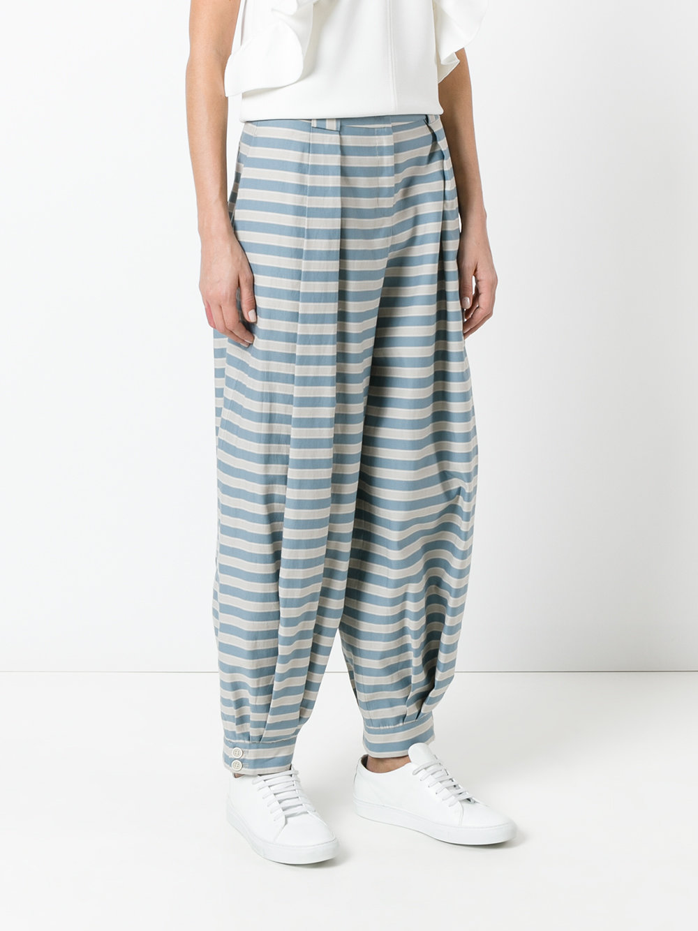 striped flared pants 