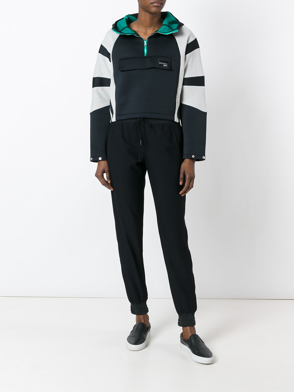 contrast hoodie 