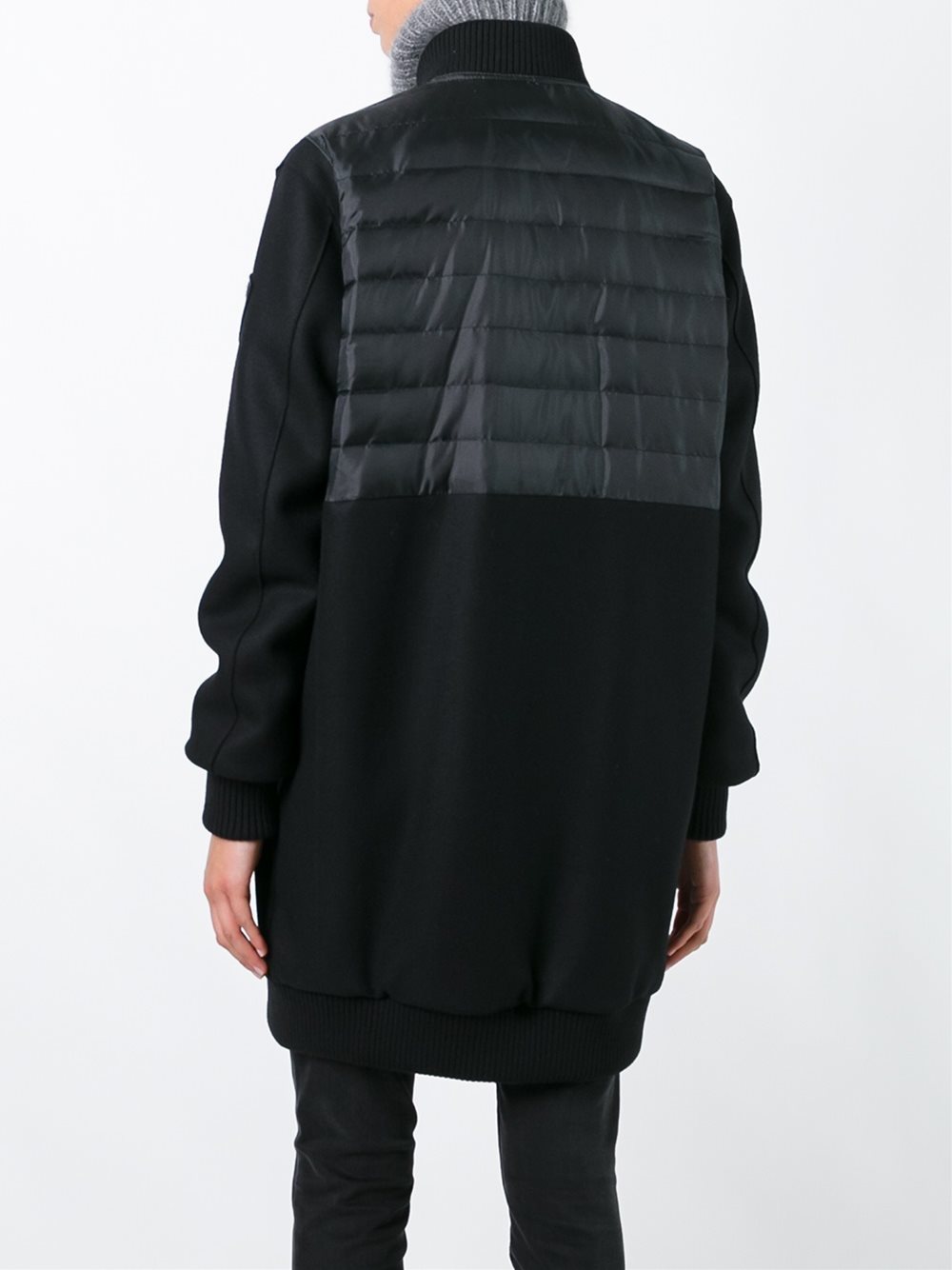 padded mid-length coat