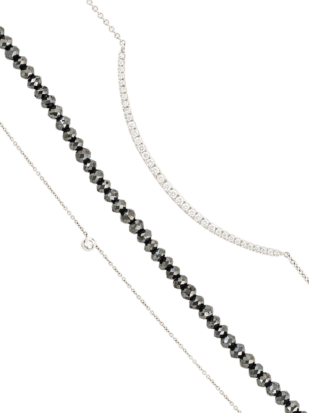 black diamond necklace set