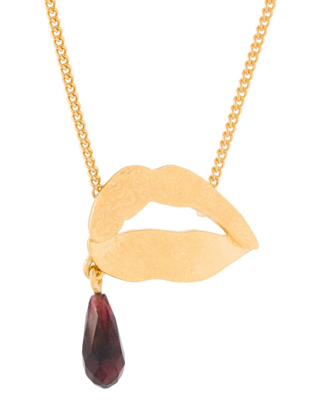 'In Mood For Love' lips garnet necklace