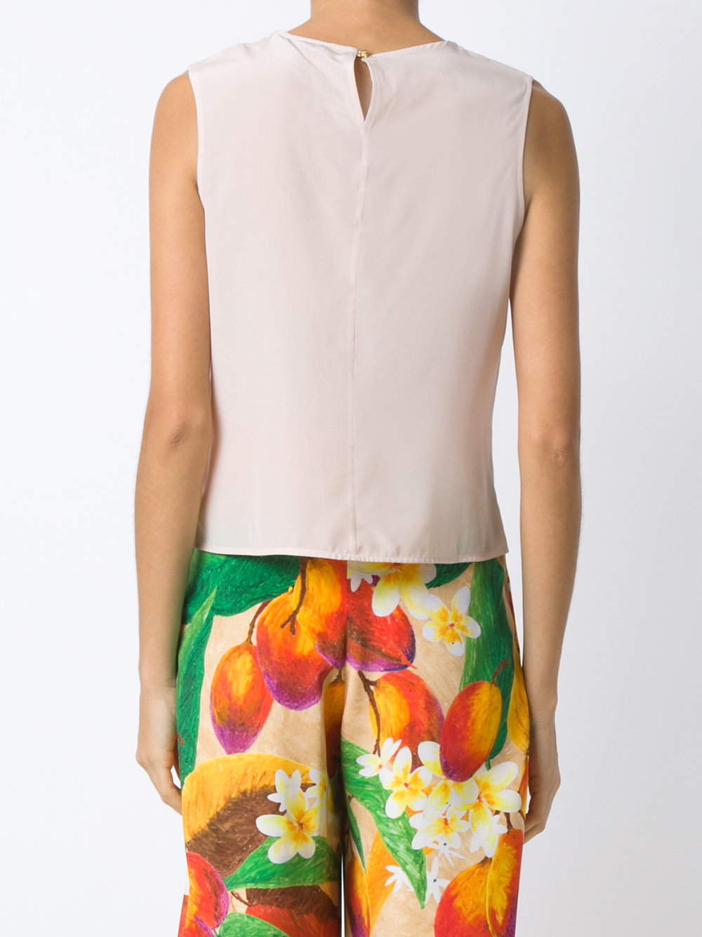 sleeveless silk blouse