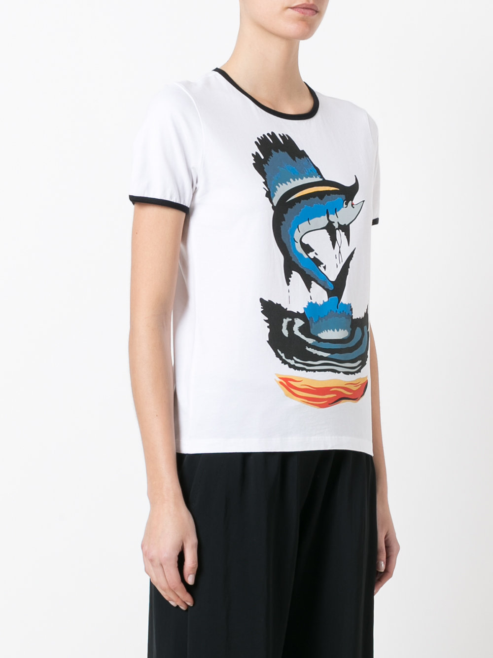 fish print T-shirt