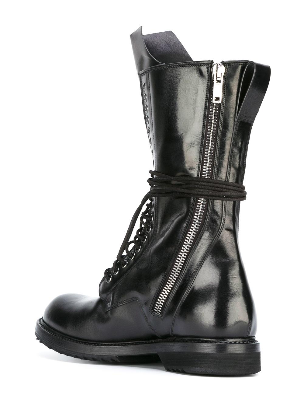 lace-up army boots