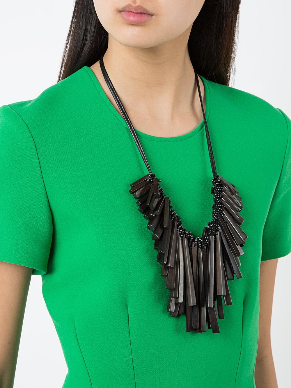 square rod tassel necklace