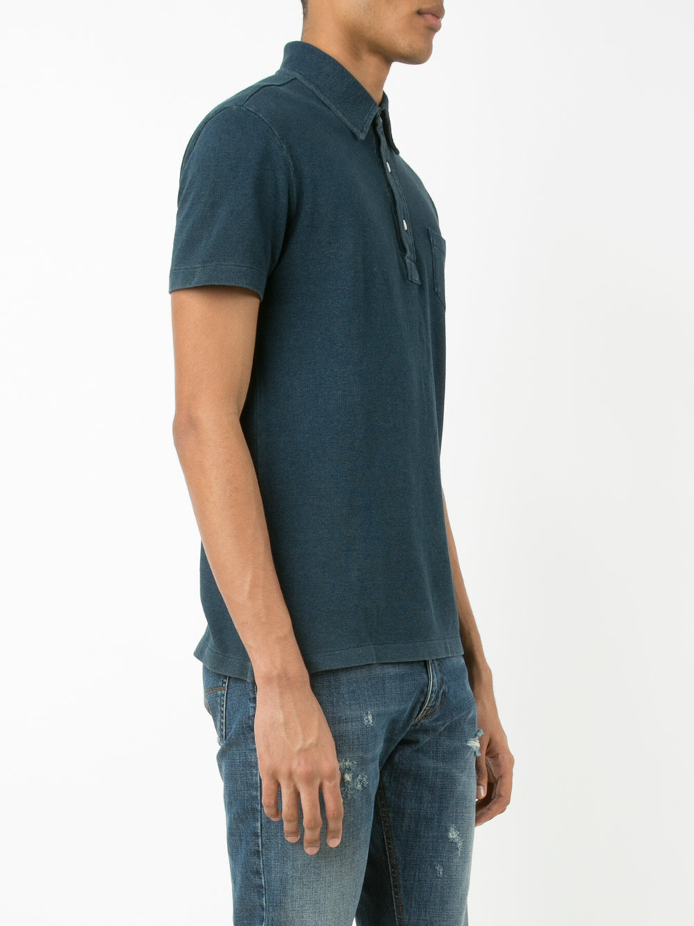 chest pocket polo shirt