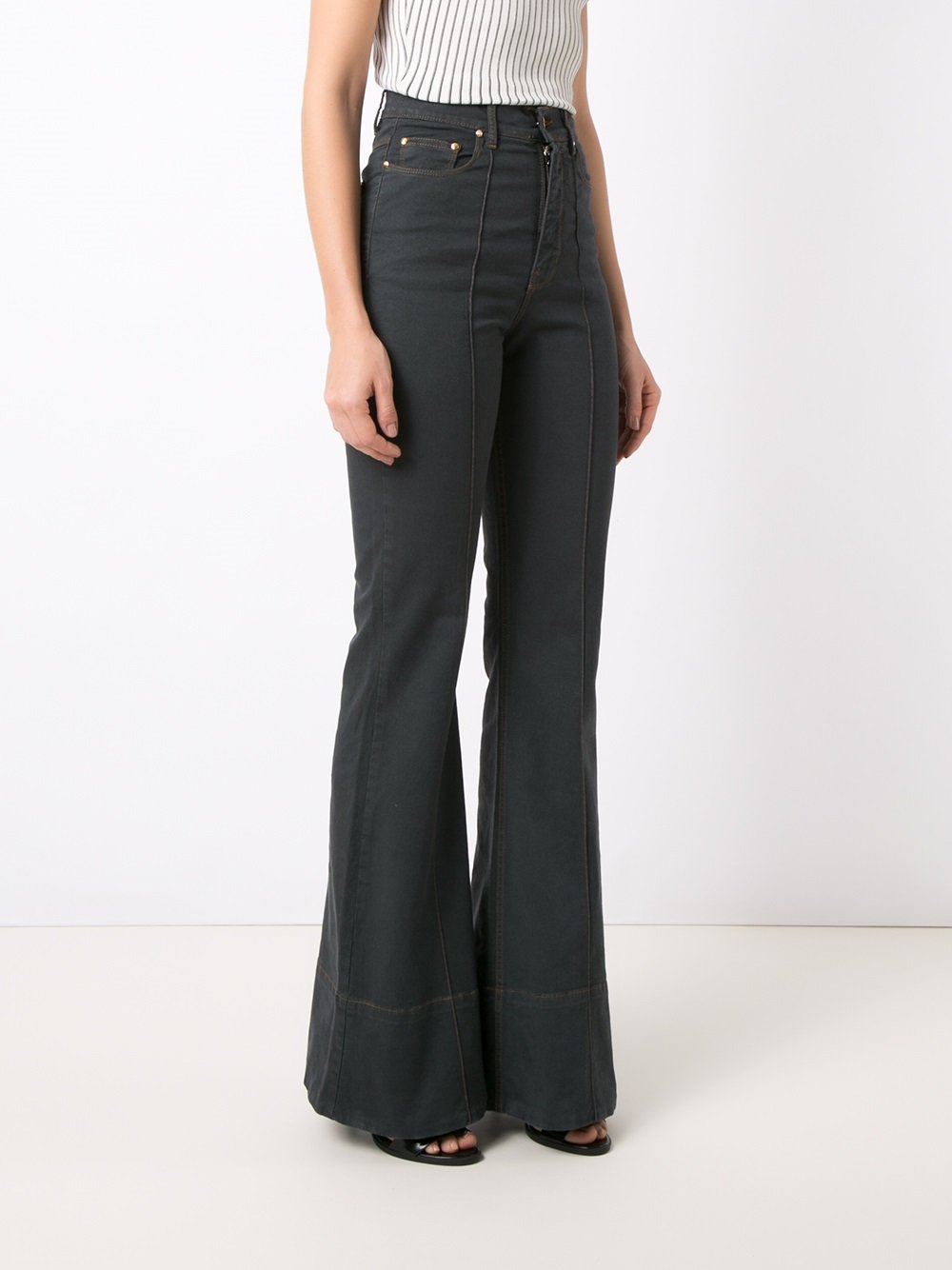 high waist flared jeans