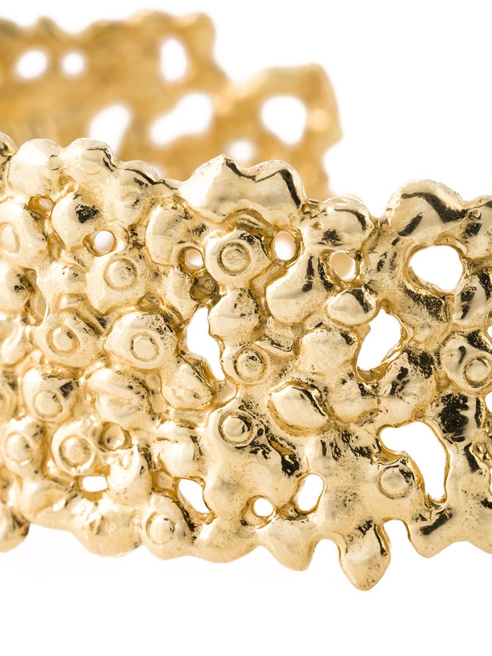 18kt yellow gold small nugget cuff