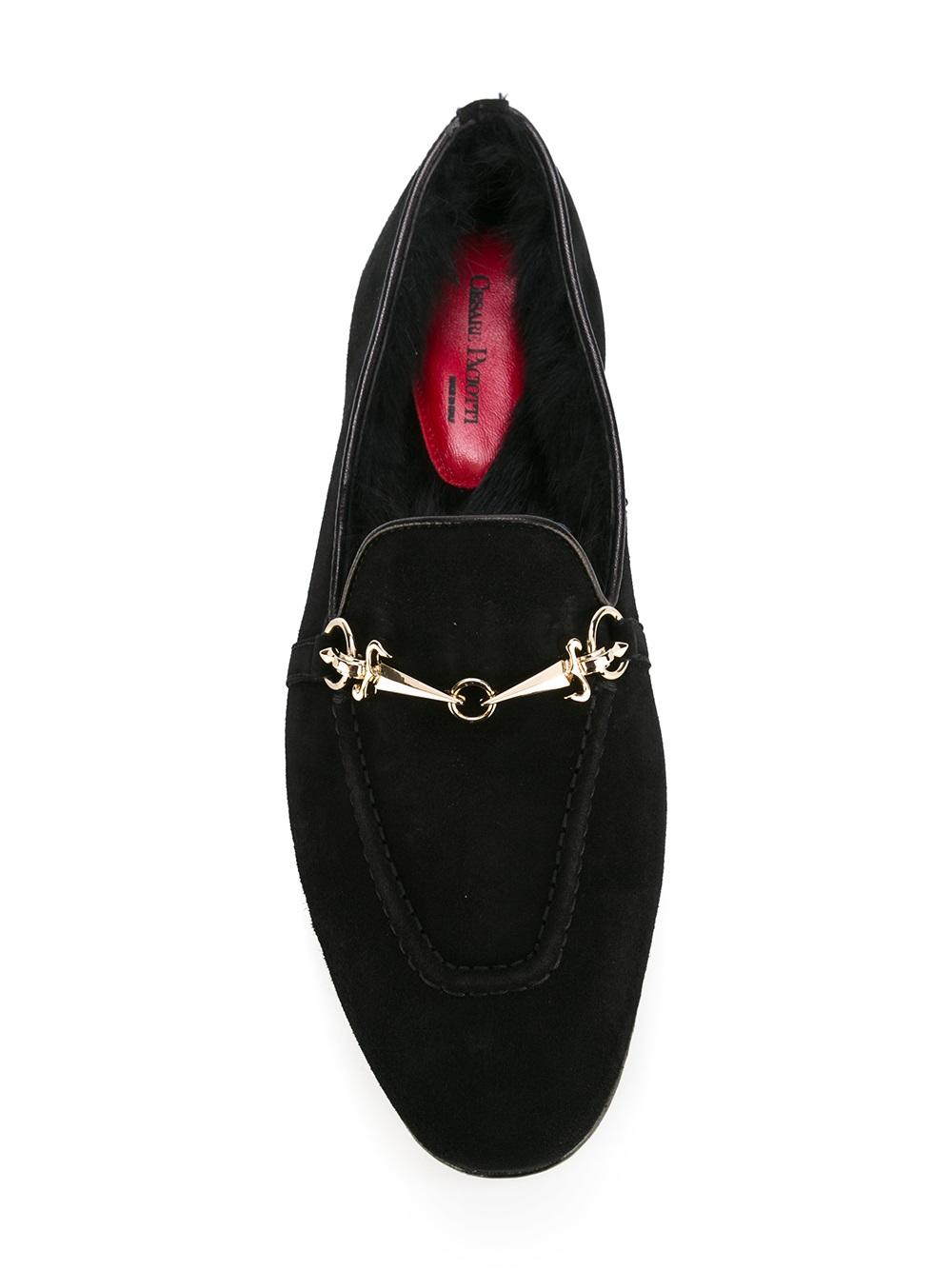 chain detailing moccasins 