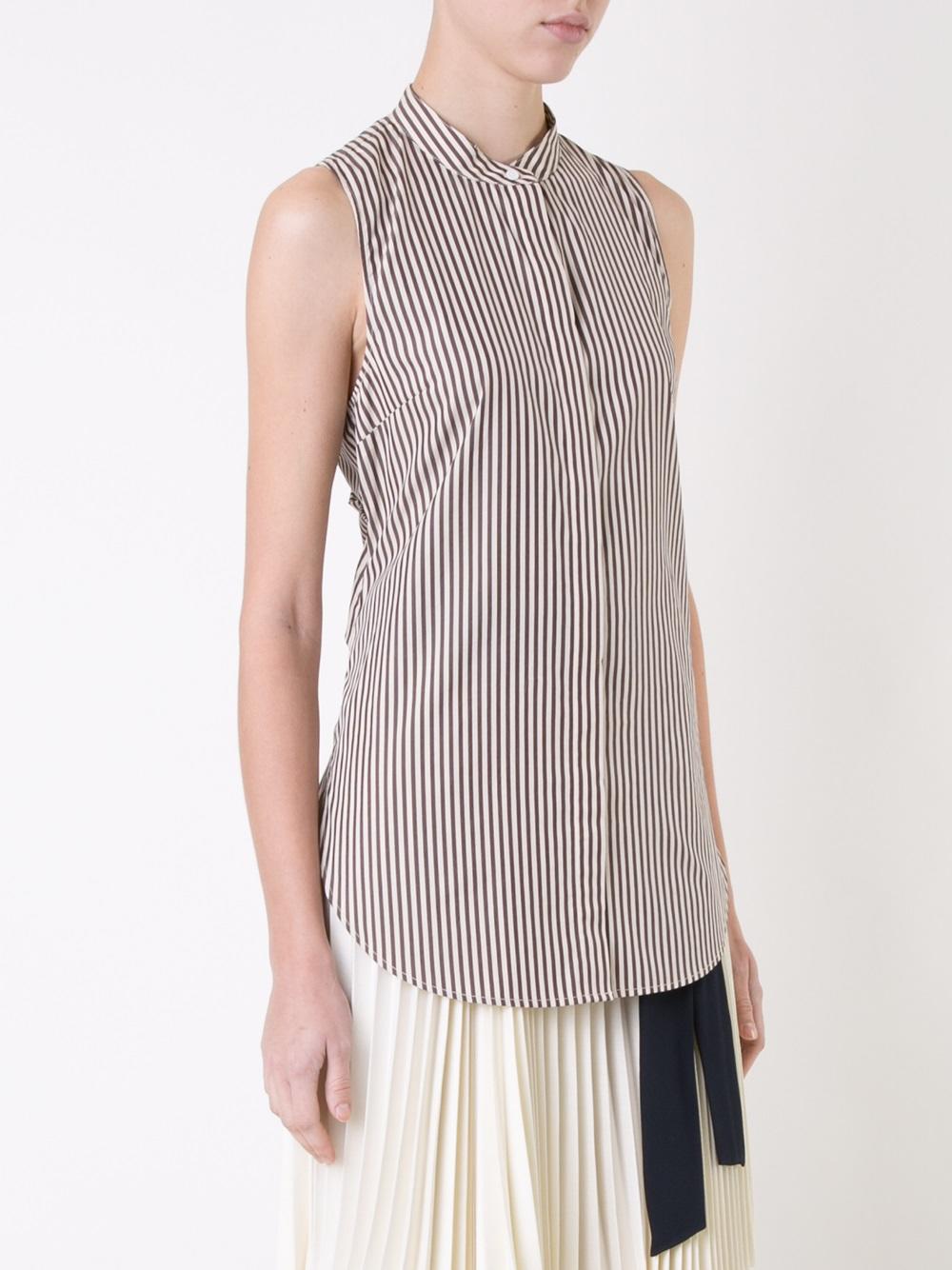 knotted back striped top