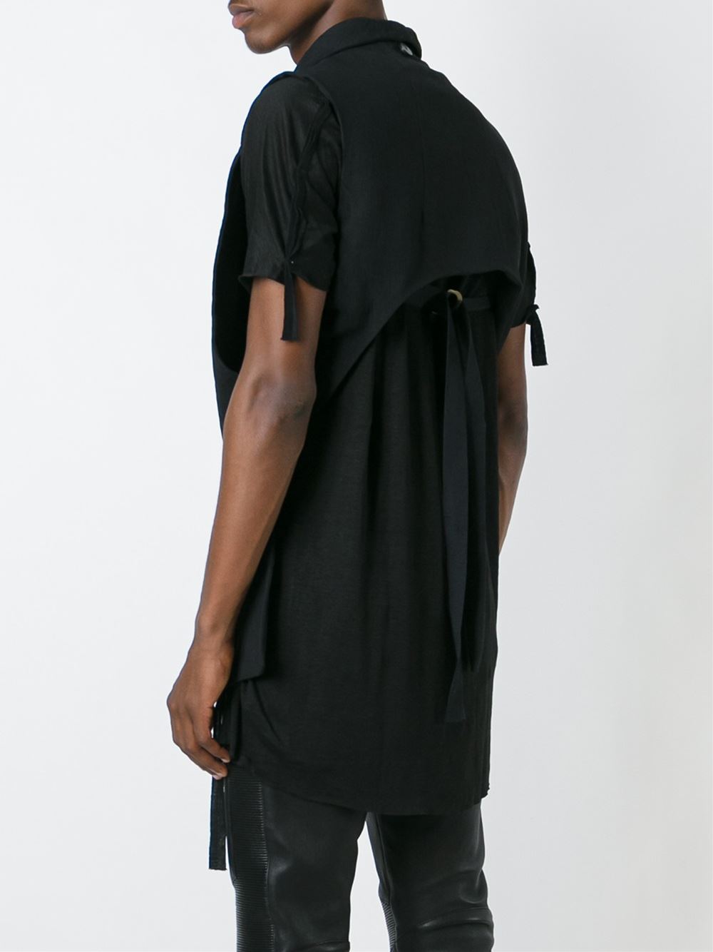 double collar structured vest