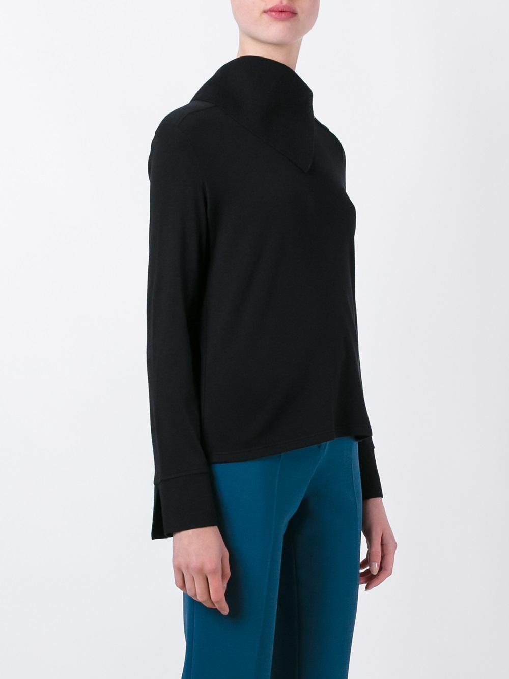 asymmetric collar jumper 