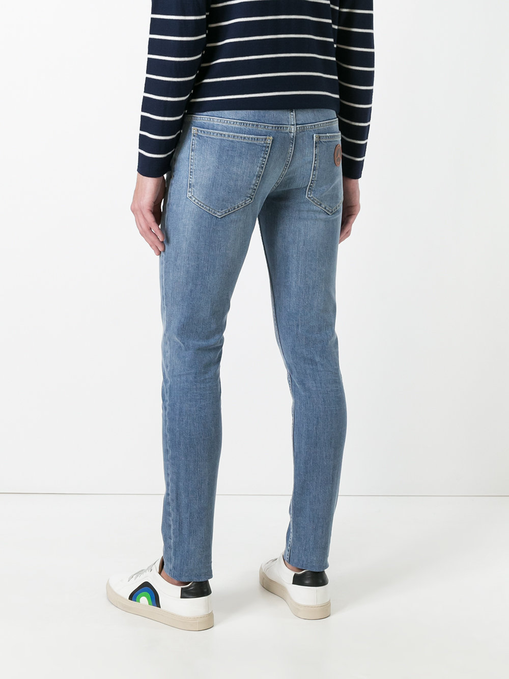 patch detail skinny jeans