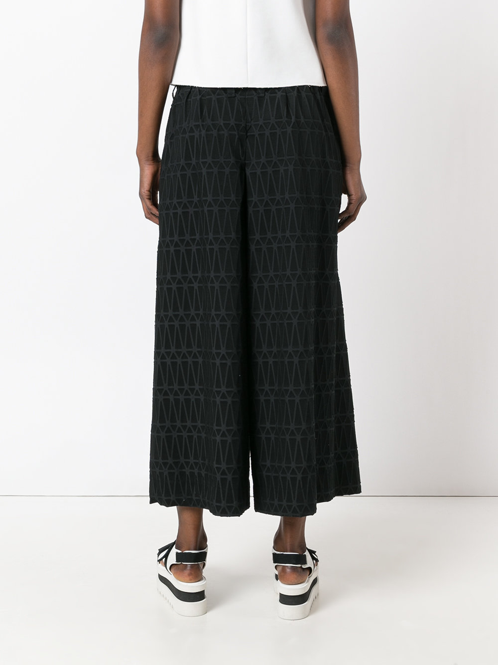 printed wide leg culottes