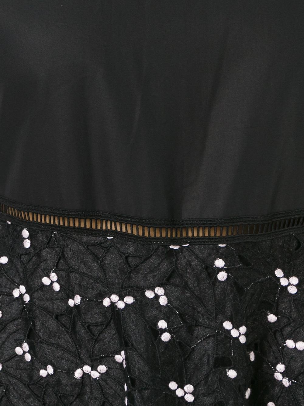 embellished sheer flared dress
