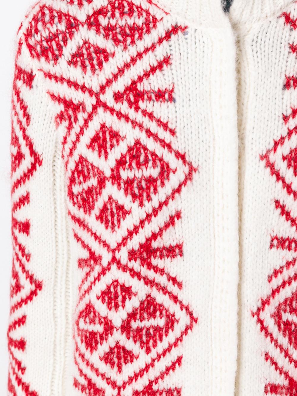 geometric pattern long cardigan