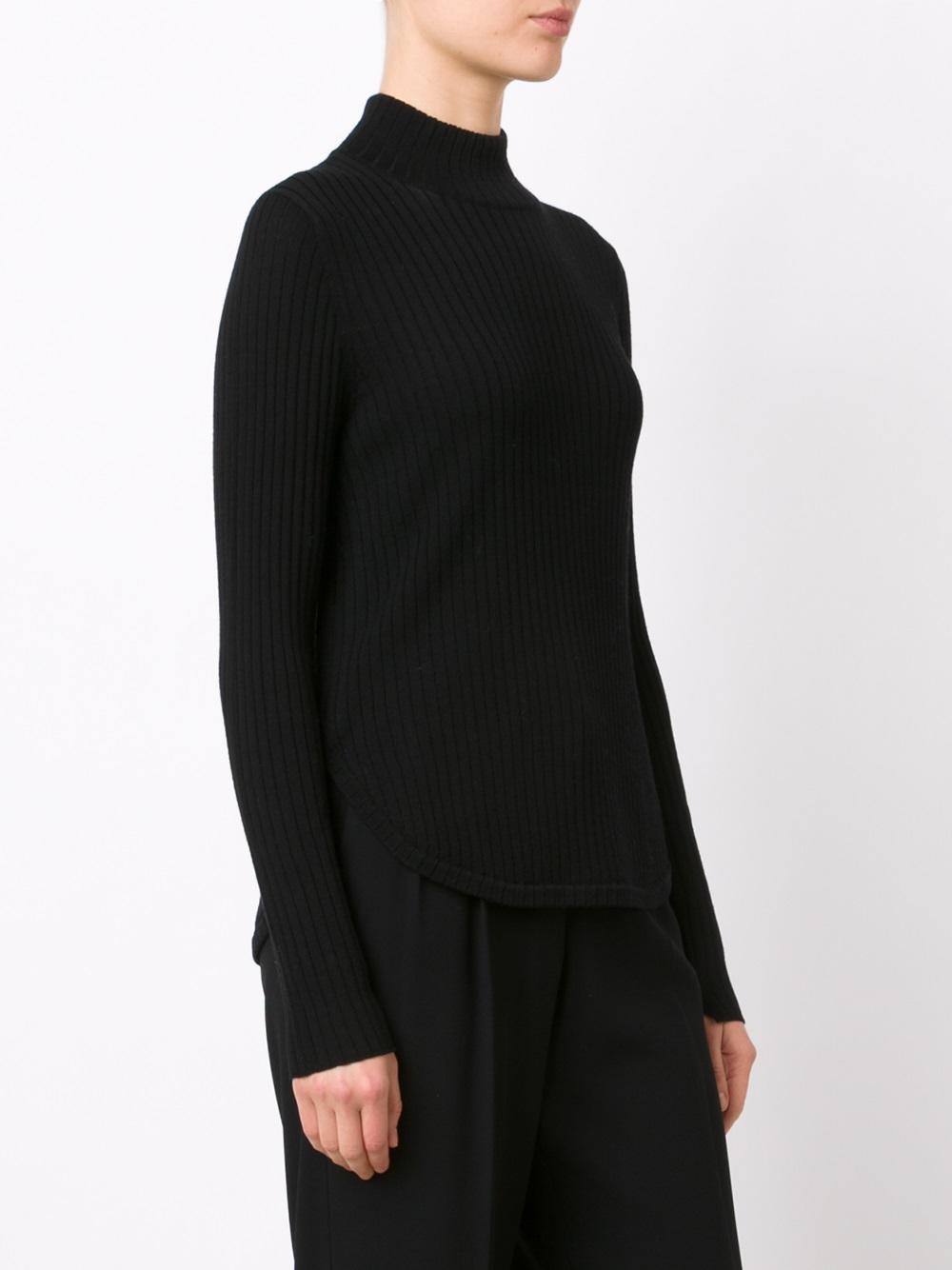 ribbed turtleneck jumper