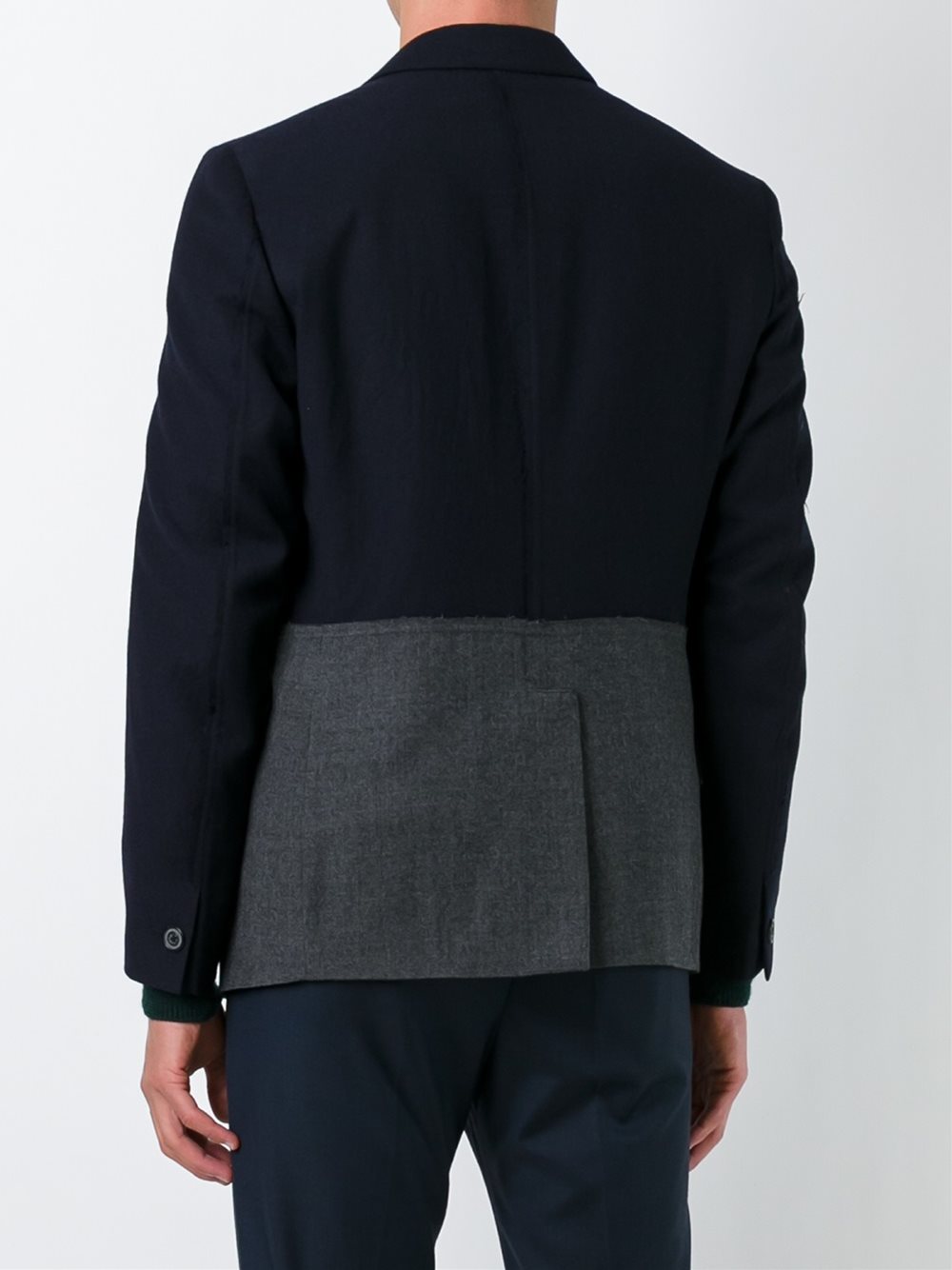 contrast panel blazer