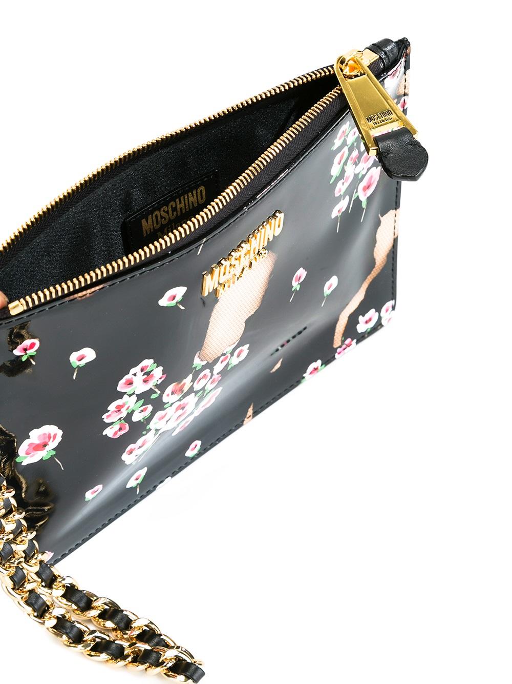 floral burnt effect clutch