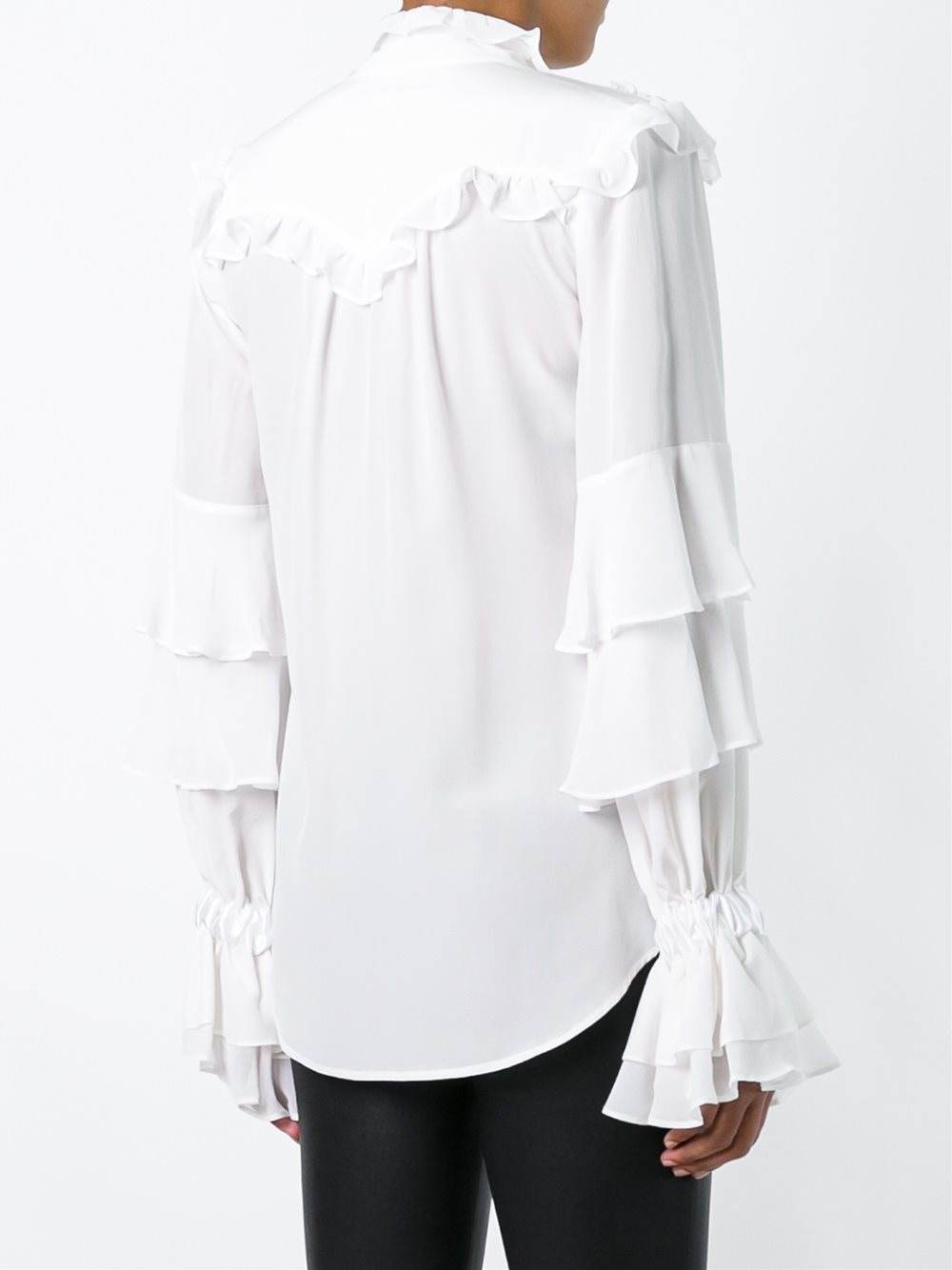 ruffled blouse