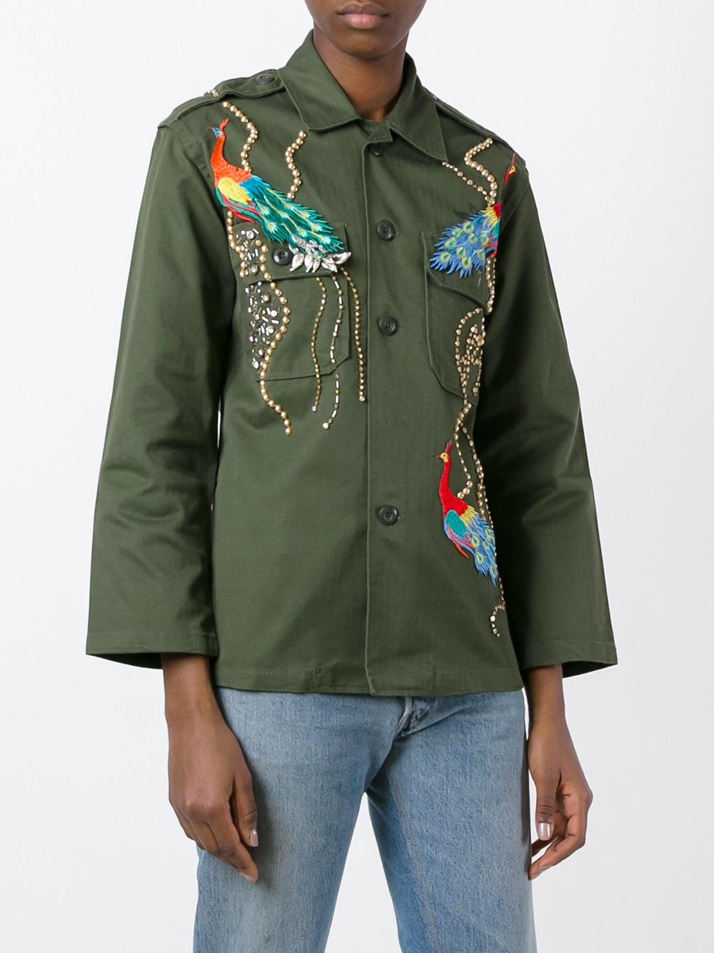 peacock embroidered jacket