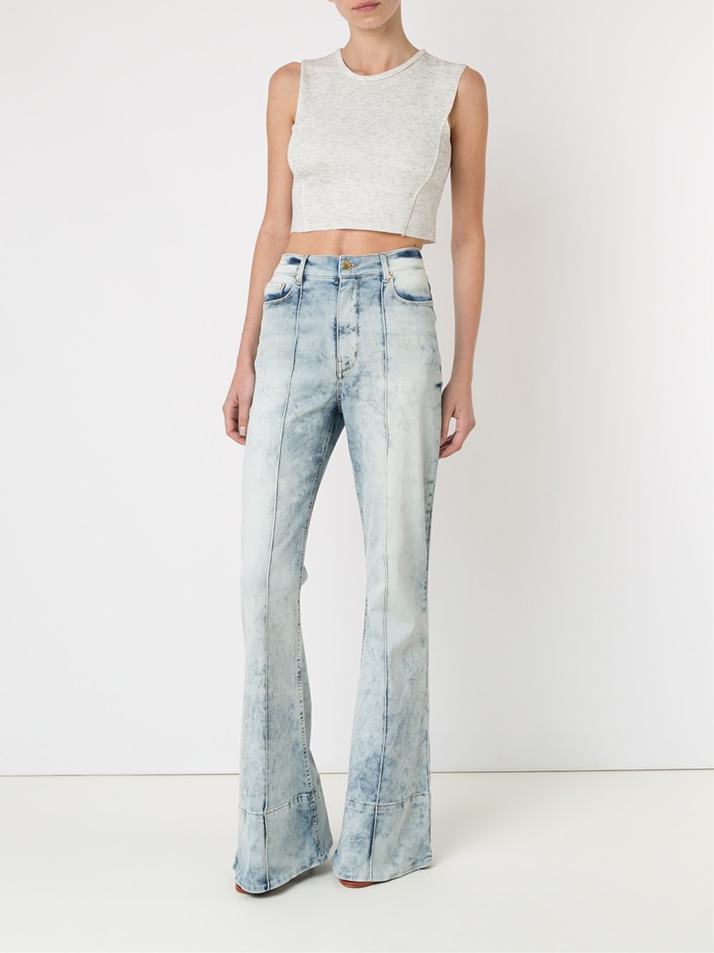 high waist flared jeans