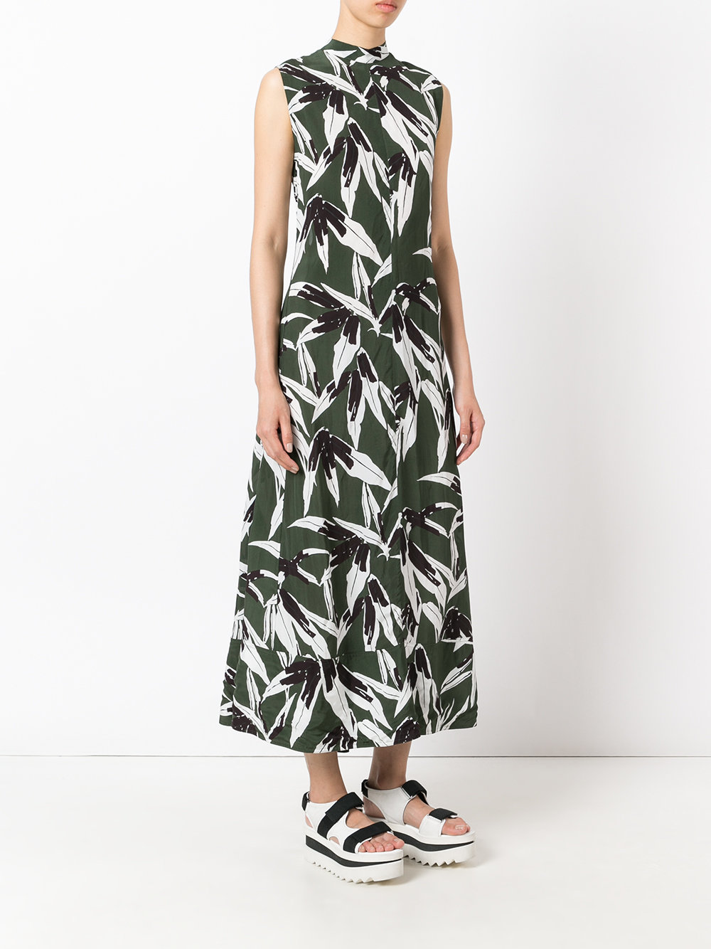 Swash print high neck dress