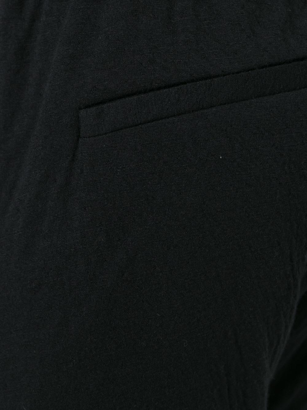 drop-crotch drawstring trousers