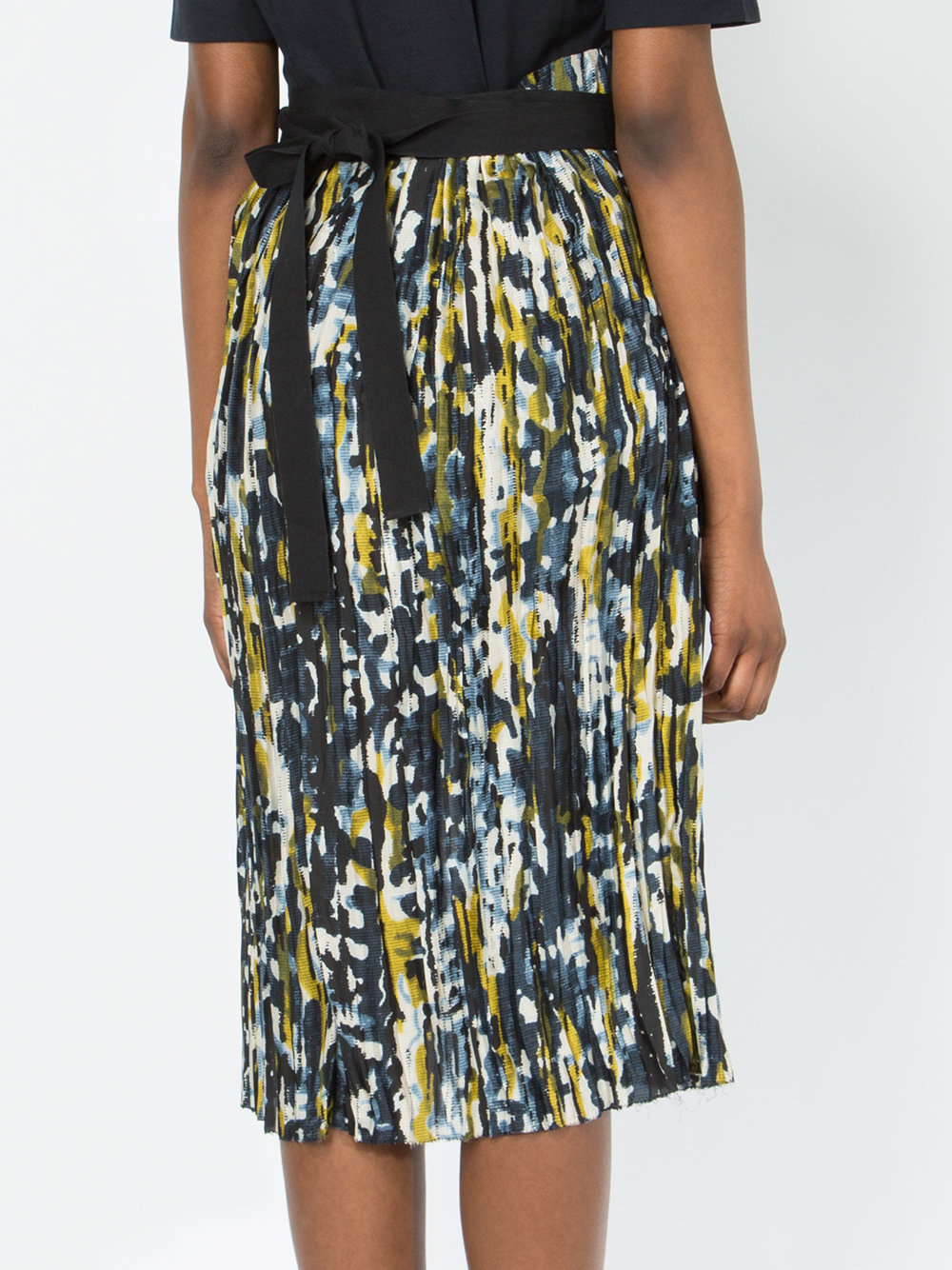 printed pleated skirt