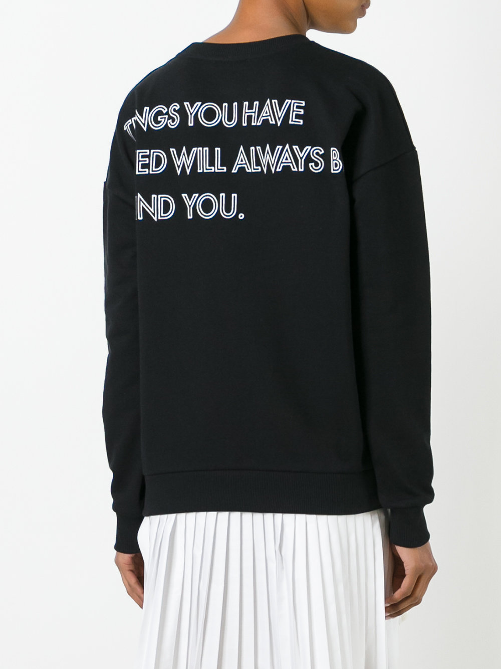 heart & roses patch sweatshirt