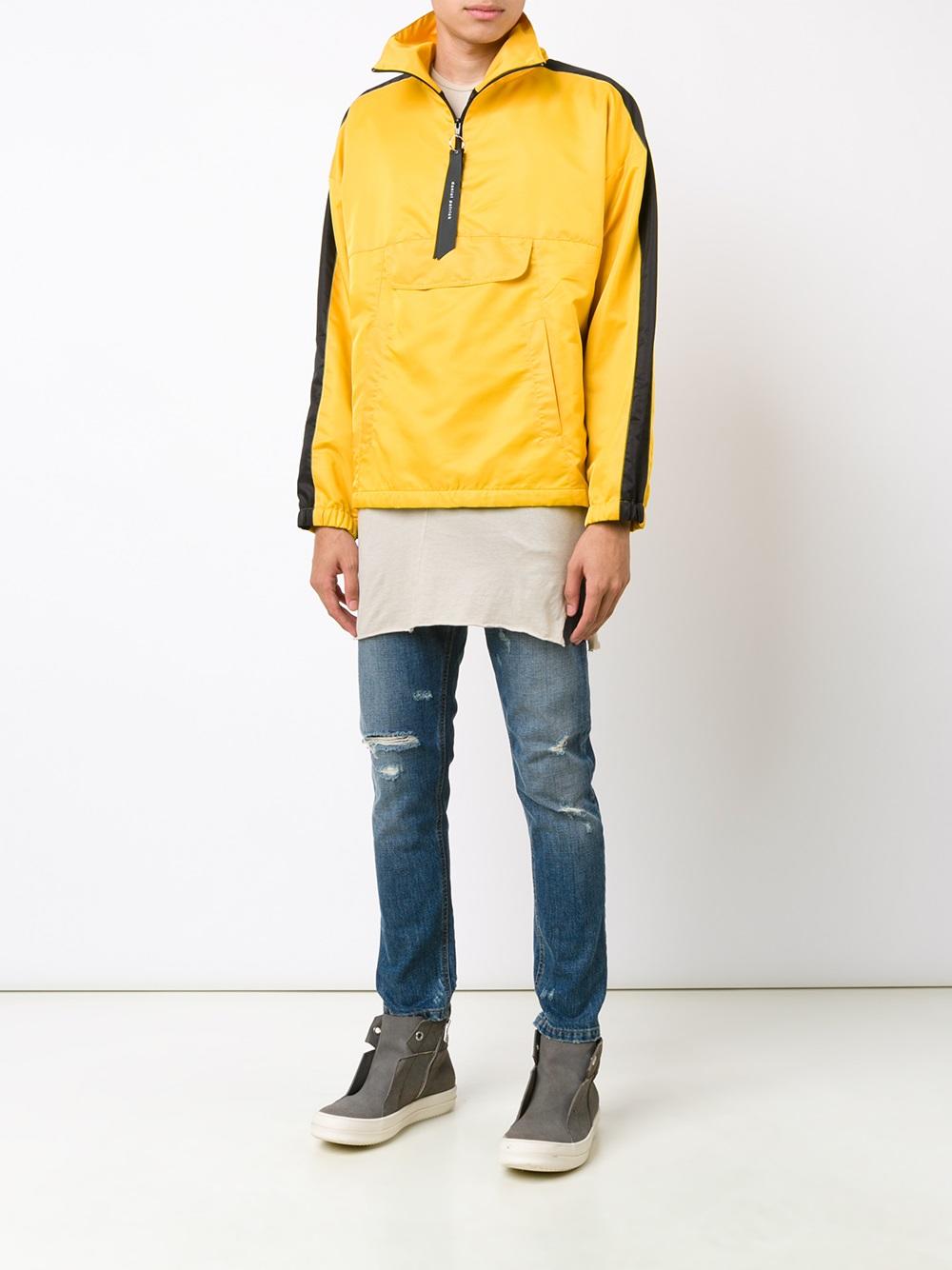 zipped collar jacket