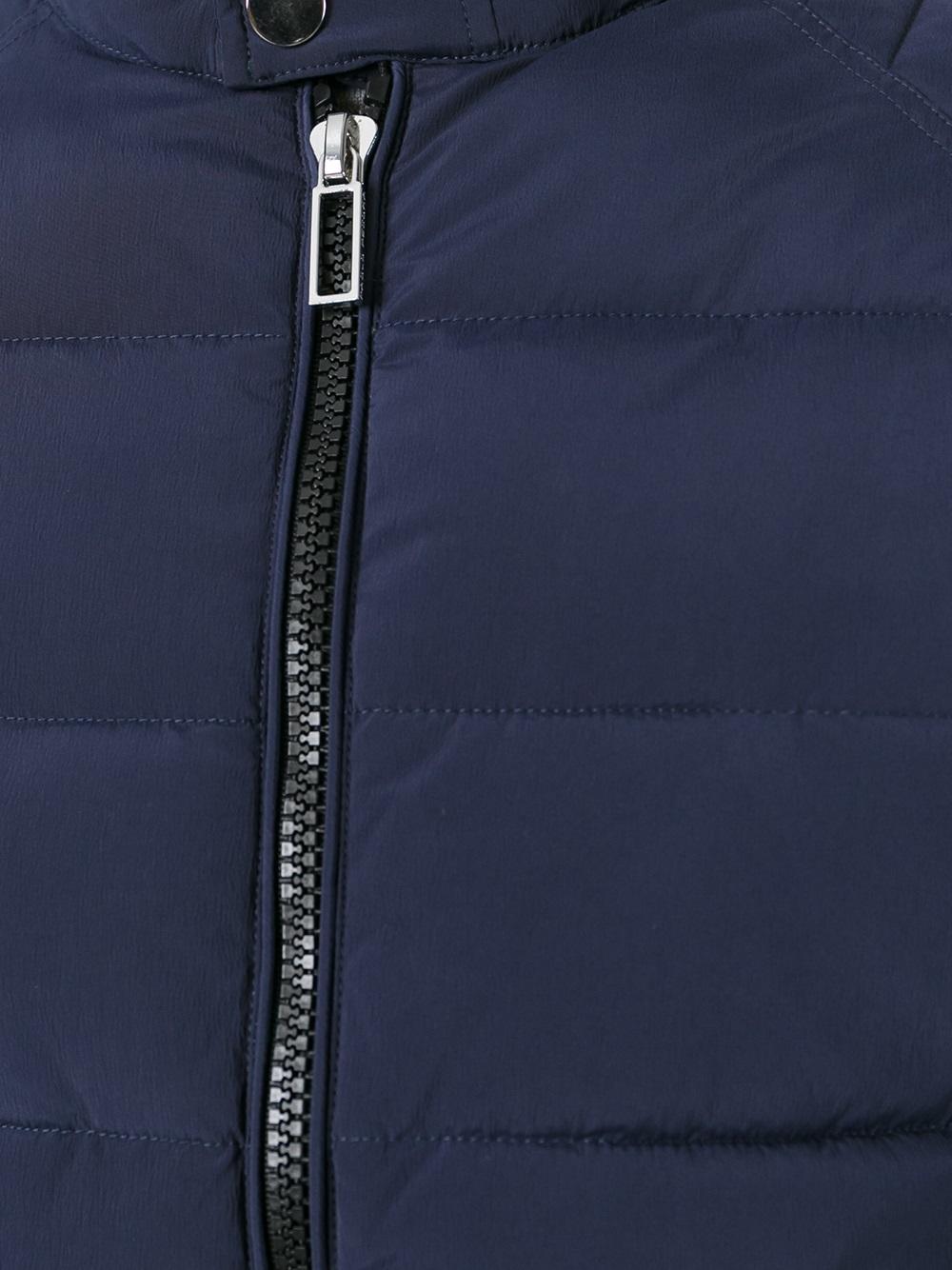 banded collar padded jacket
